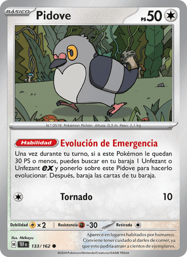 Pidove, carta 133 de Fuerzas Temporales