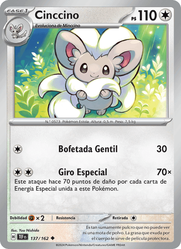 Cinccino, carta 137 de Fuerzas Temporales