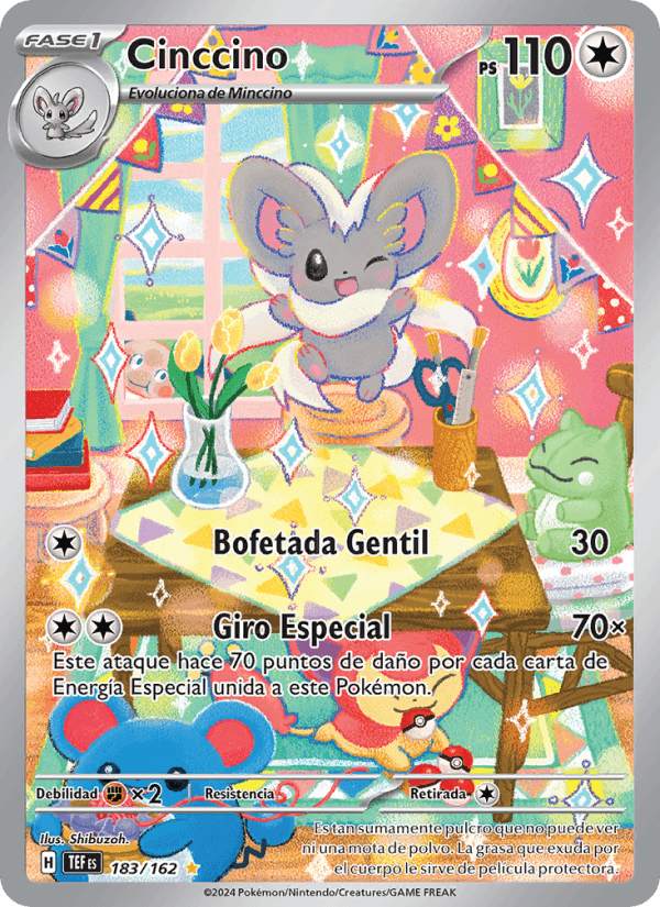 Cinccino, card 183 from Fuerzas Temporales