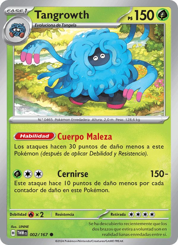 Tangrowth, card 002 from Mascarada Crepuscular