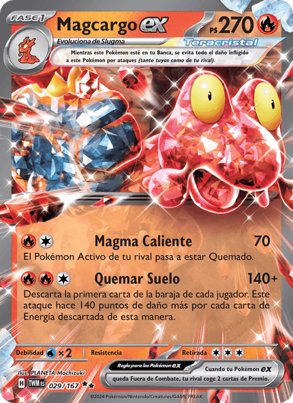 Magcargo ex, carte 029 de Mascarada Crepuscular