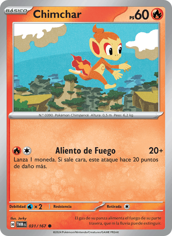 Chimchar, carta 031 di Mascarada Crepuscular