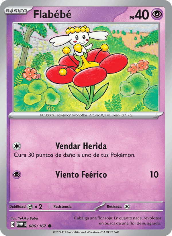 Flabébé, carta 086 de Mascarada Crepuscular
