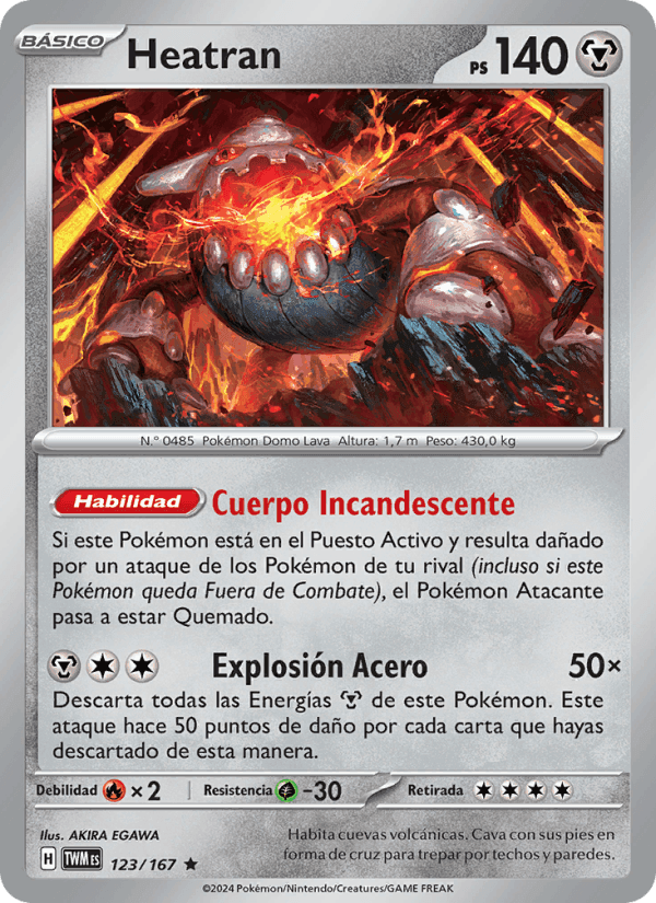 Heatran, carta 123 de Mascarada Crepuscular
