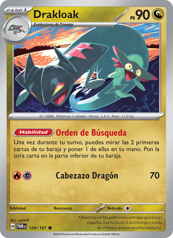 Drakloak, carta 129 di Mascarada Crepuscular