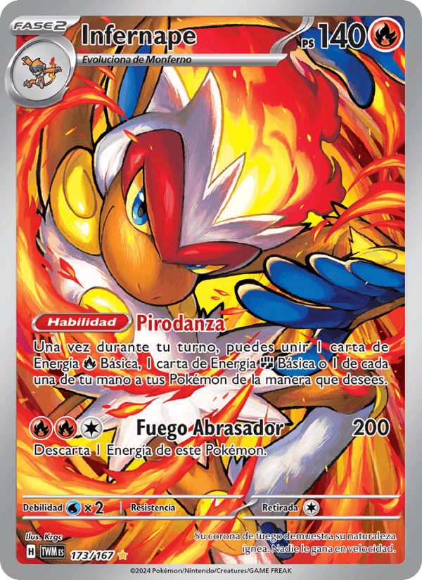 Infernape, carta 173 de Mascarada Crepuscular