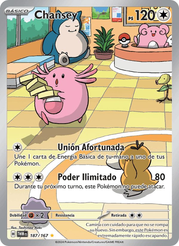 Chansey, carta 187 de Mascarada Crepuscular