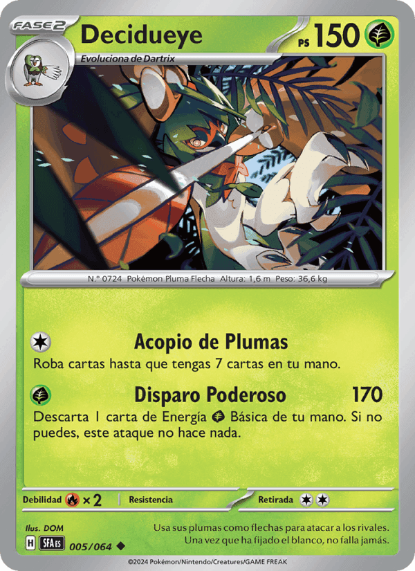 Decidueye, carta 005 de Fabula Sombría