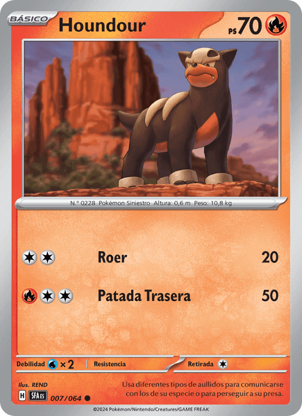 Houndour, carta 007 de Fabula Sombría