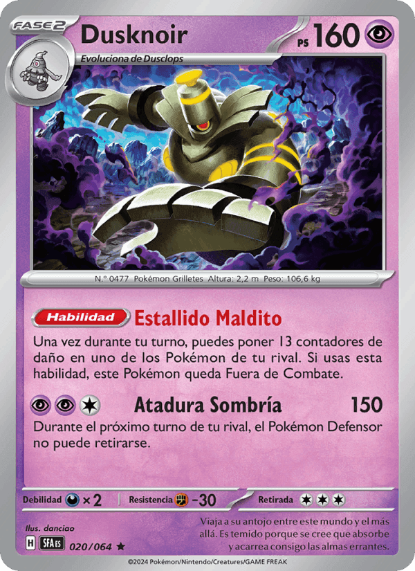 Dusknoir, carte 020 de Fabula Sombría