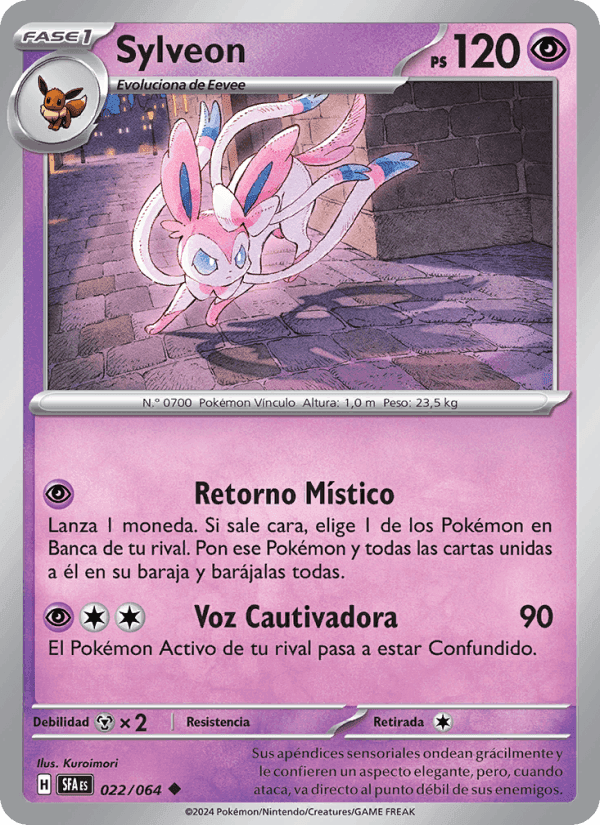 Sylveon, carta 022 de Fabula Sombría