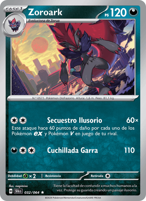 Zoroark, carta 032 di Fabula Sombría
