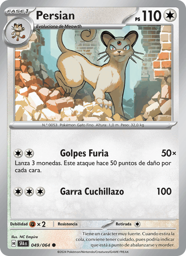 Persian, carta 049 de Fabula Sombría