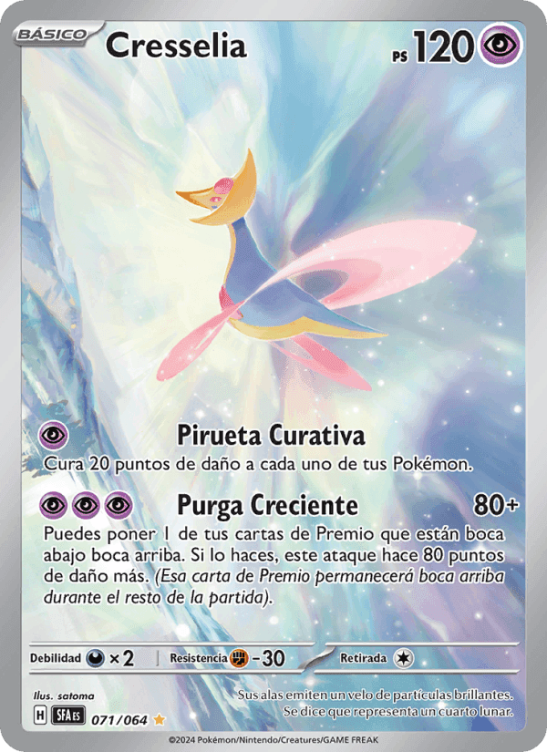 Cresselia, carta 071 di Fabula Sombría