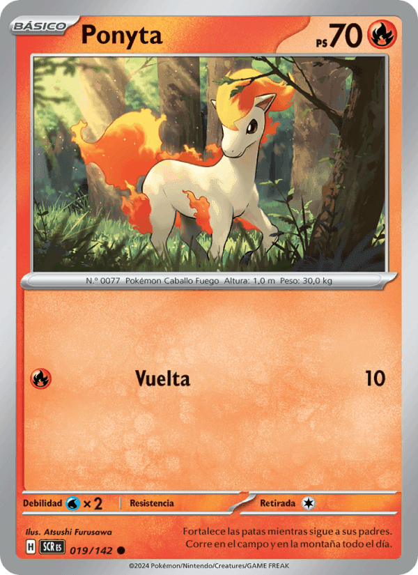 Ponyta, carta 019 di Corona Astral