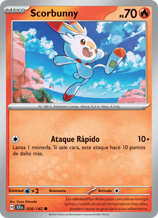 Scorbunny, carta 026 di Corona Astral