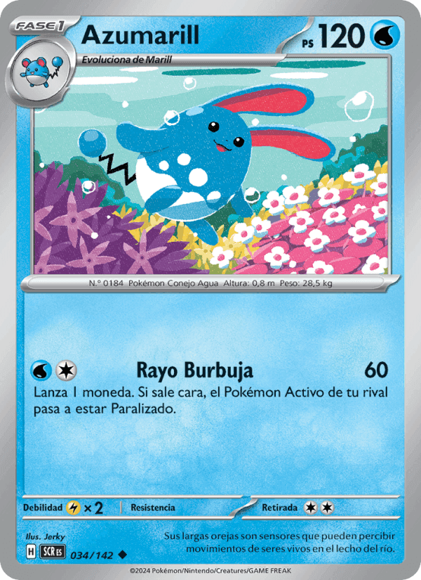 Azumarill, carta 034 di Corona Astral
