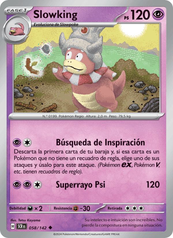 Slowking, carta 058 de Corona Astral