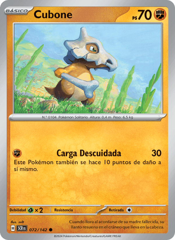 Cubone, carta 072 de Corona Astral