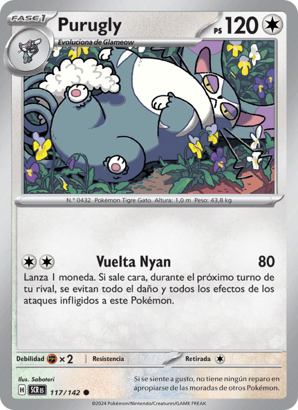 Purugly, carta 117 de Corona Astral