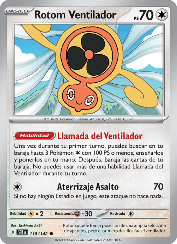 Rotom Ventilador, carta 118 di Corona Astral