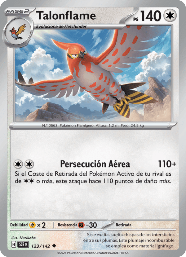 Talonflame, carta 123 di Corona Astral