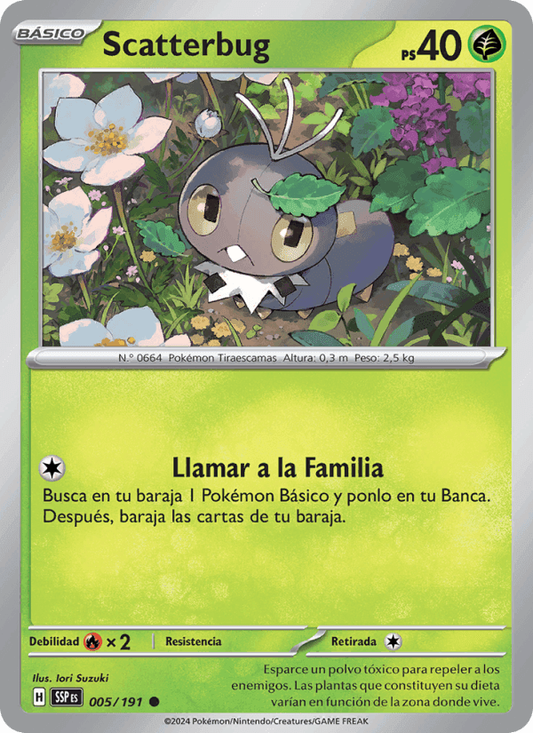 Scatterbug, carte 005 de Chispas Fulgurantes