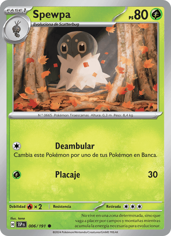 Spewpa, carta 006 de Chispas Fulgurantes