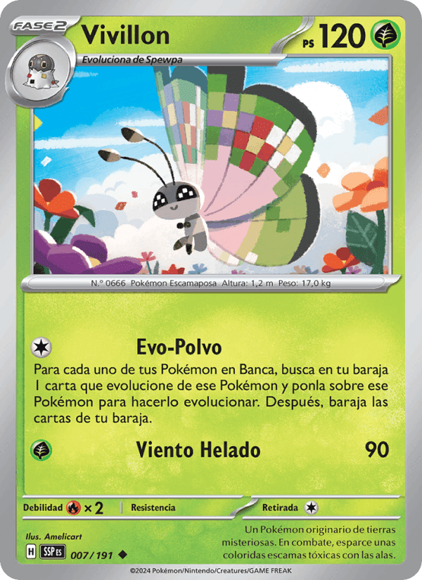 Vivillon, carta 007 de Chispas Fulgurantes