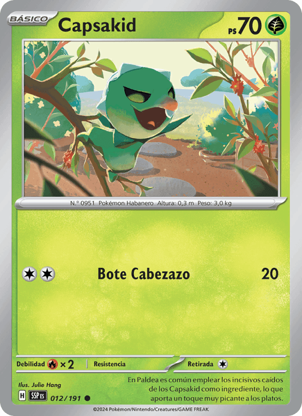 Capsakid, carte 012 de Chispas Fulgurantes