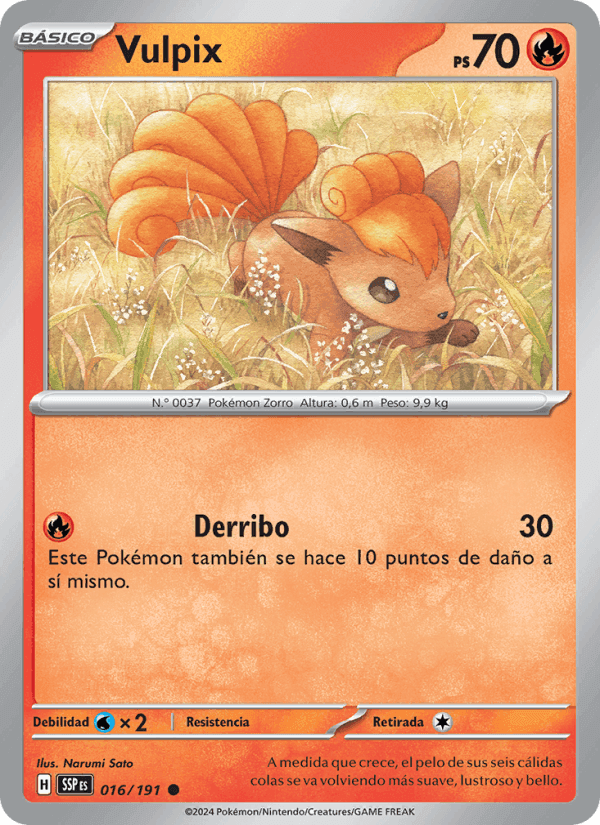 Vulpix, carte 016 de Chispas Fulgurantes