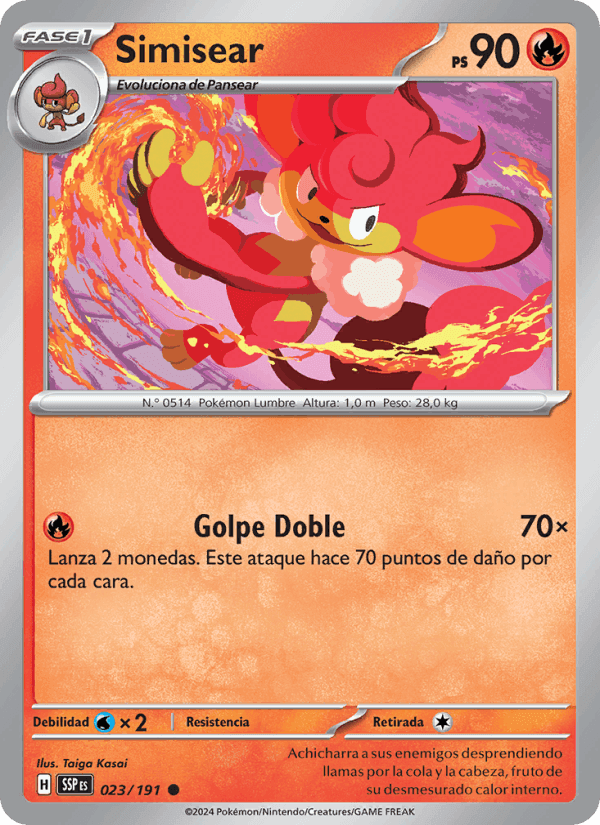 Simisear, carta 023 de Chispas Fulgurantes