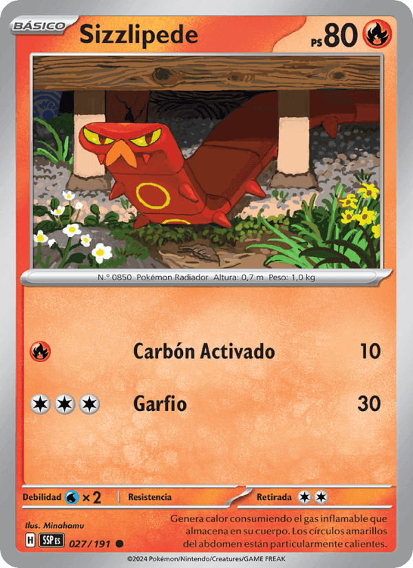 Sizzlipede, carte 027 de Chispas Fulgurantes
