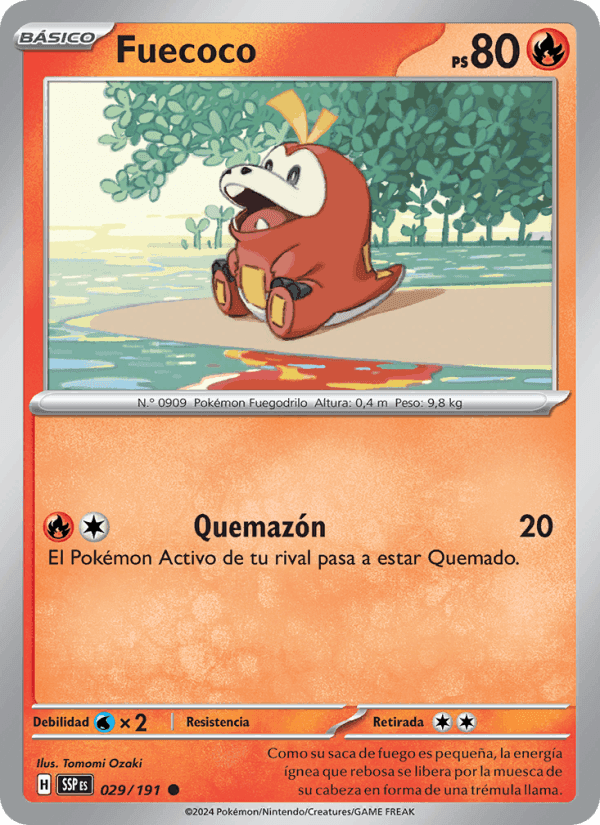 Fuecoco, carta 029 de Chispas Fulgurantes