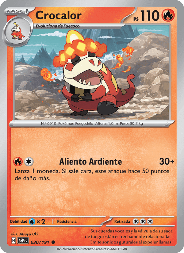 Crocalor, carte 030 de Chispas Fulgurantes