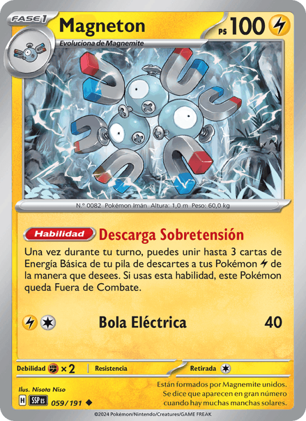 Magneton, carta 059 de Chispas Fulgurantes