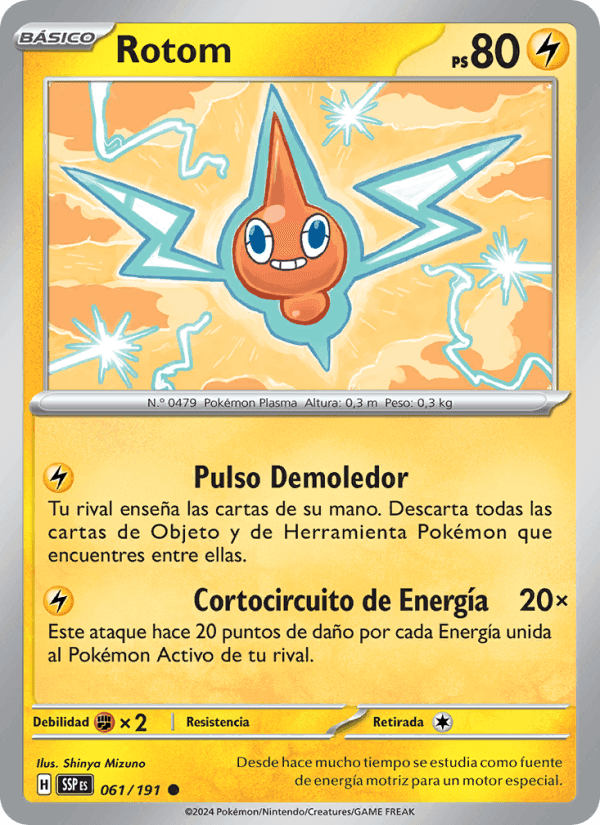 Rotom, carte 061 de Chispas Fulgurantes