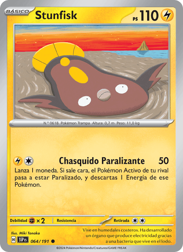 Stunfisk, carte 064 de Chispas Fulgurantes