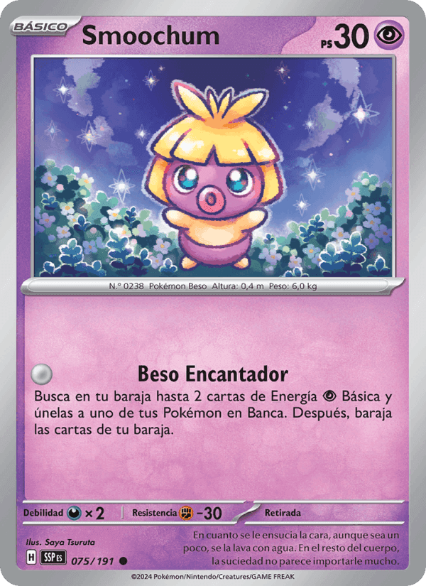 Smoochum, carta 075 de Chispas Fulgurantes