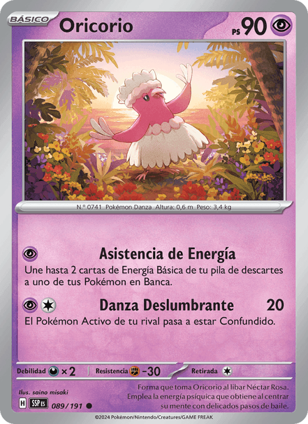 Oricorio, card 089 from Chispas Fulgurantes