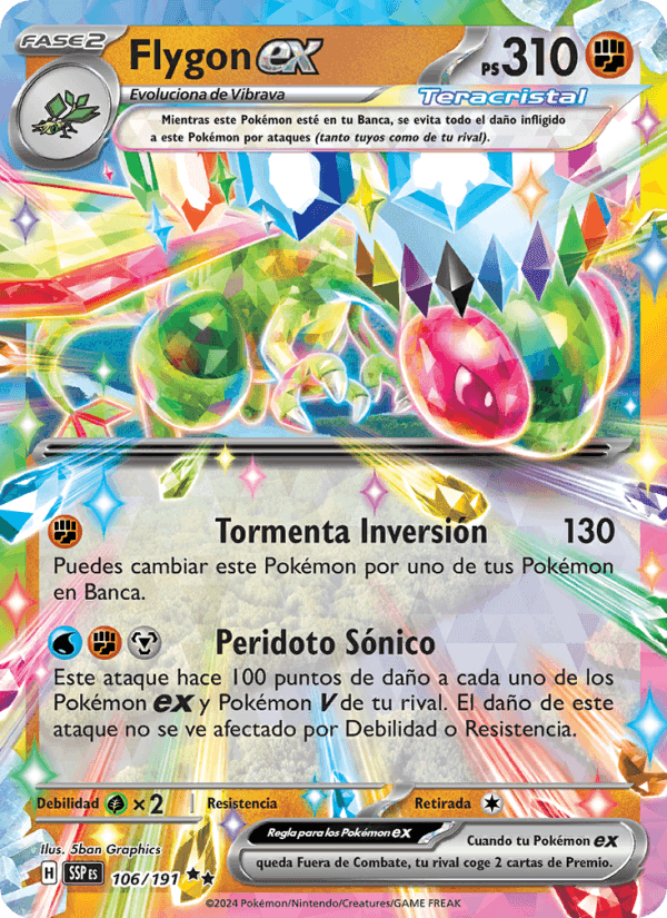 Flygon ex, carta 106 de Chispas Fulgurantes