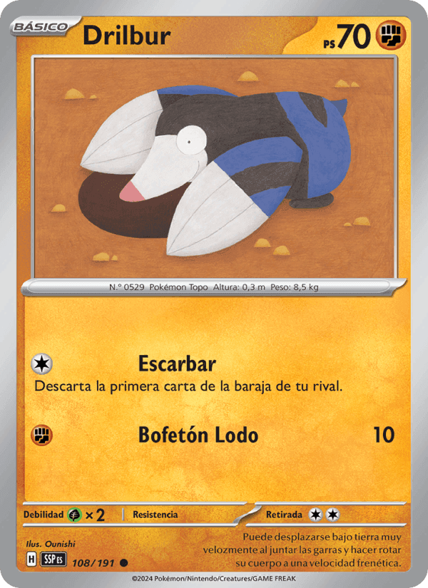 Drilbur, carta 108 de Chispas Fulgurantes