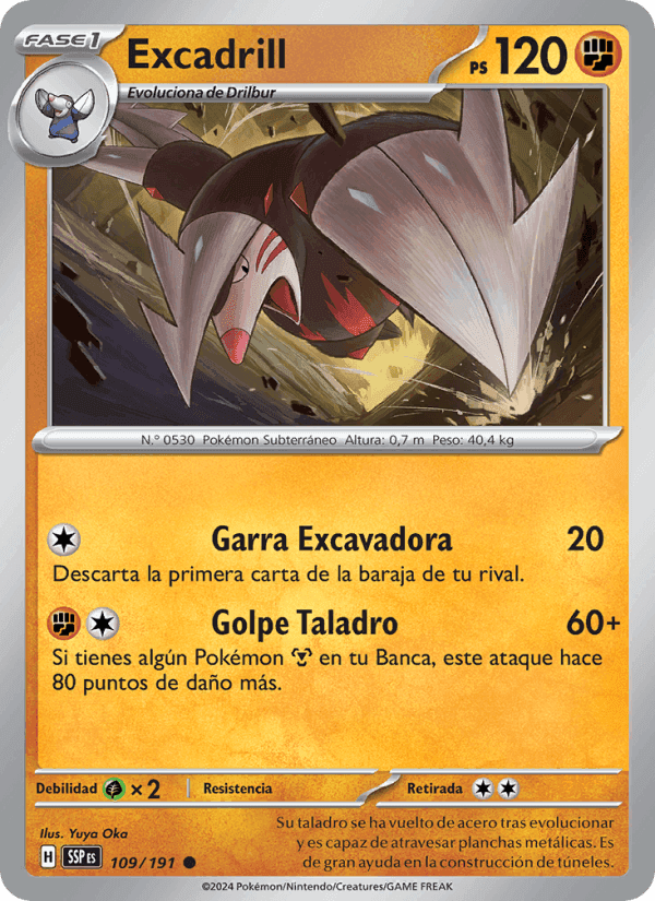 Excadrill, carta 109 de Chispas Fulgurantes
