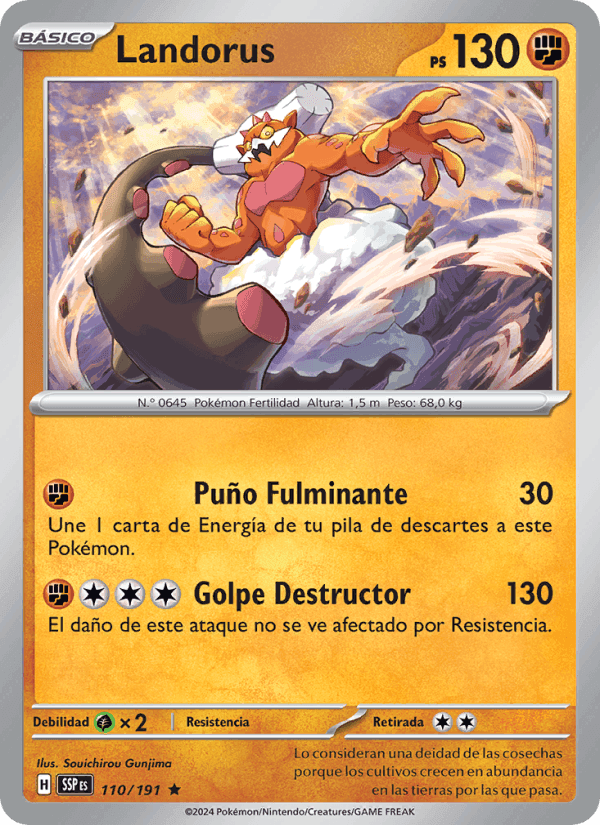 Landorus, carta 110 di Chispas Fulgurantes