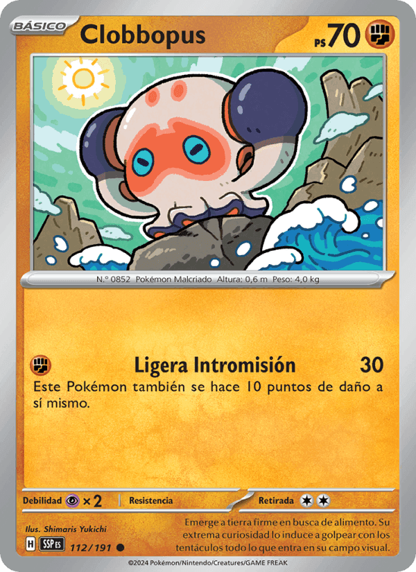 Clobbopus, card 112 from Chispas Fulgurantes