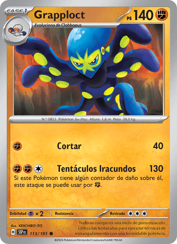 Grapploct, carta 113 de Chispas Fulgurantes