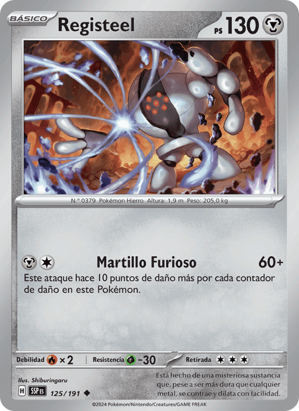 Registeel, carta 125 de Chispas Fulgurantes