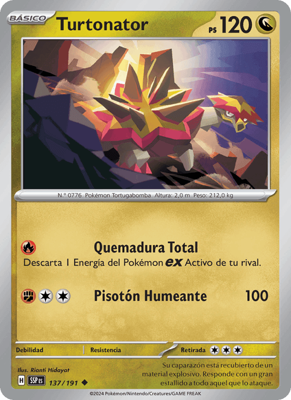 Turtonator, carta 137 de Chispas Fulgurantes