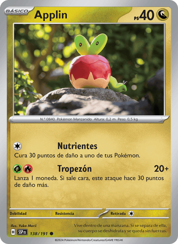 Applin, carte 138 de Chispas Fulgurantes