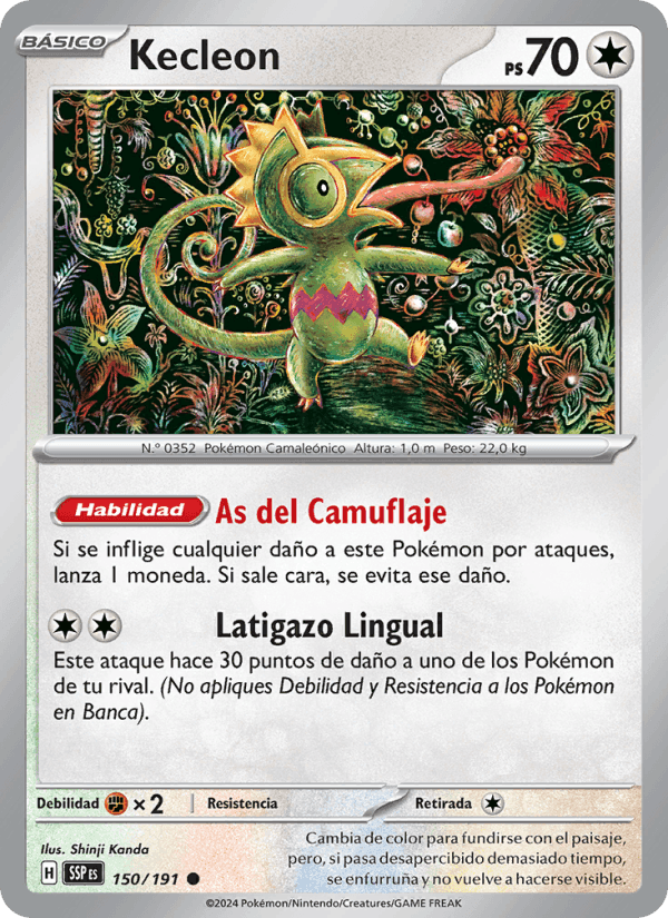 Kecleon, carta 150 de Chispas Fulgurantes